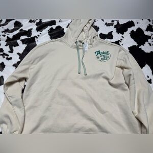 Ariat Cream Hoodie with Green Accents